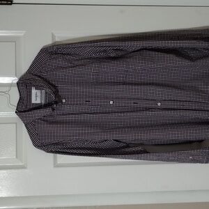 Goodfellow long sleeve button down shirt XL pink and black plaid